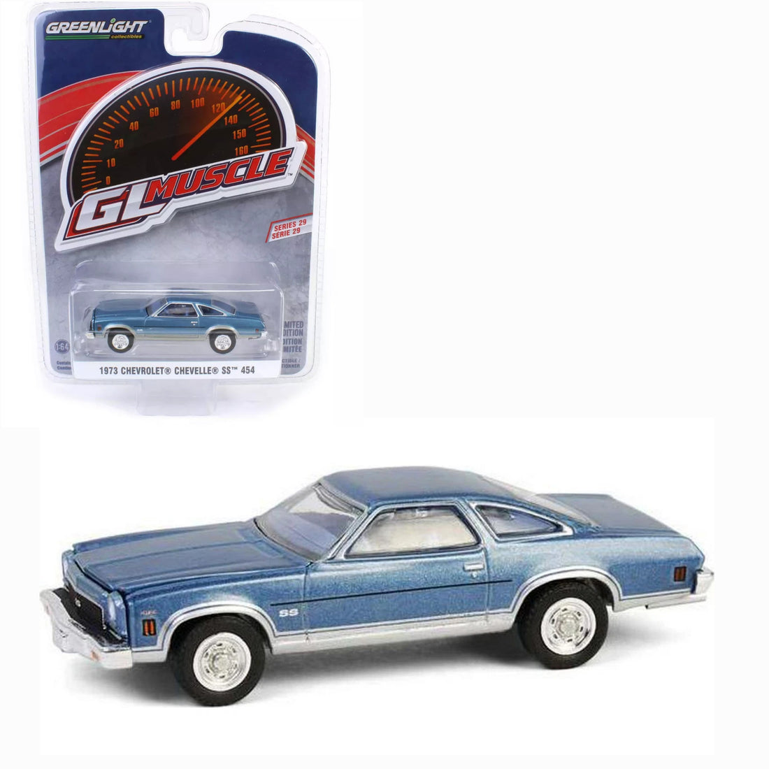 1973 Chevrolet Chevelle SS 454 Blue &amp; Silver