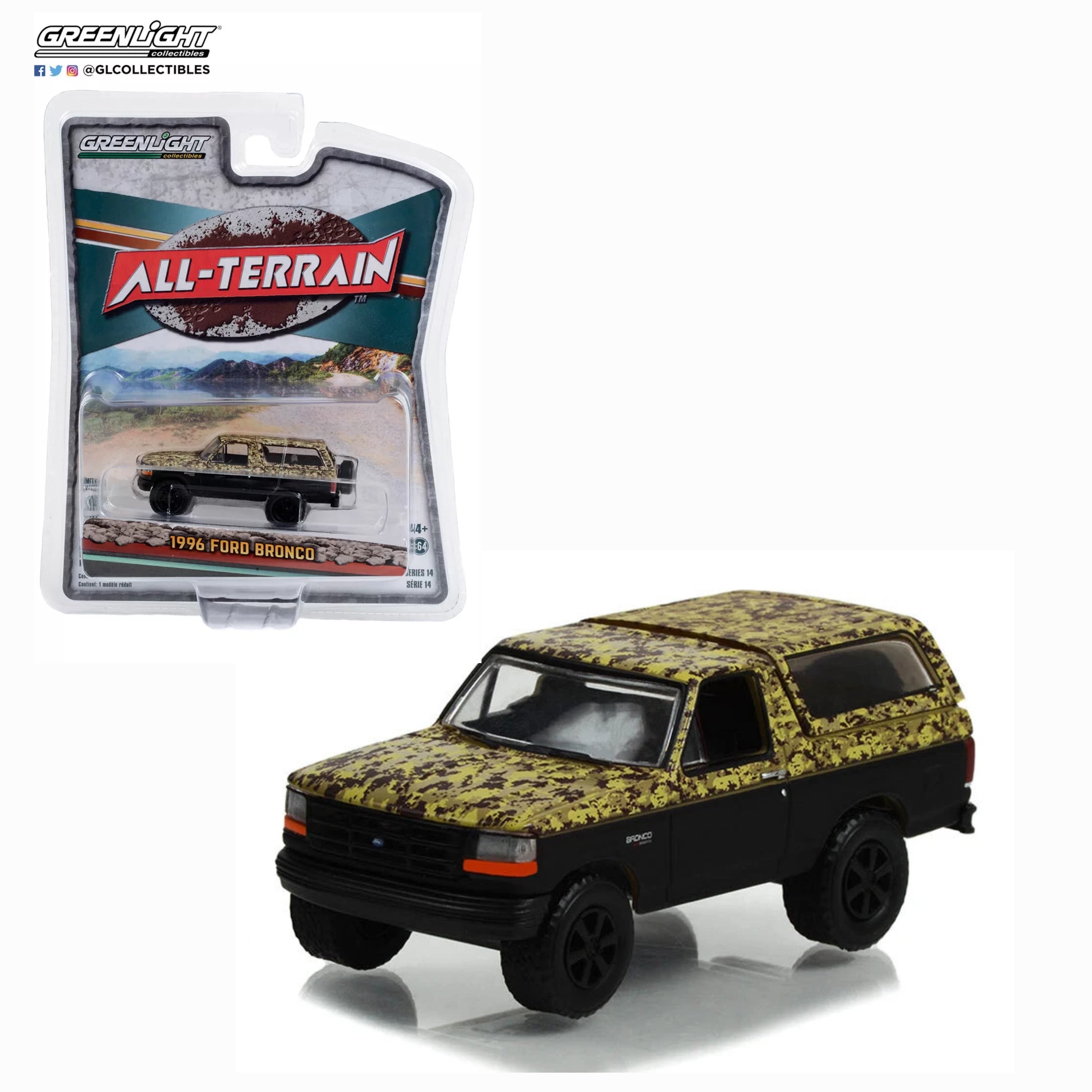 1996 Ford Bronco (Lifted) Custom (Matt Black and Camouflage)