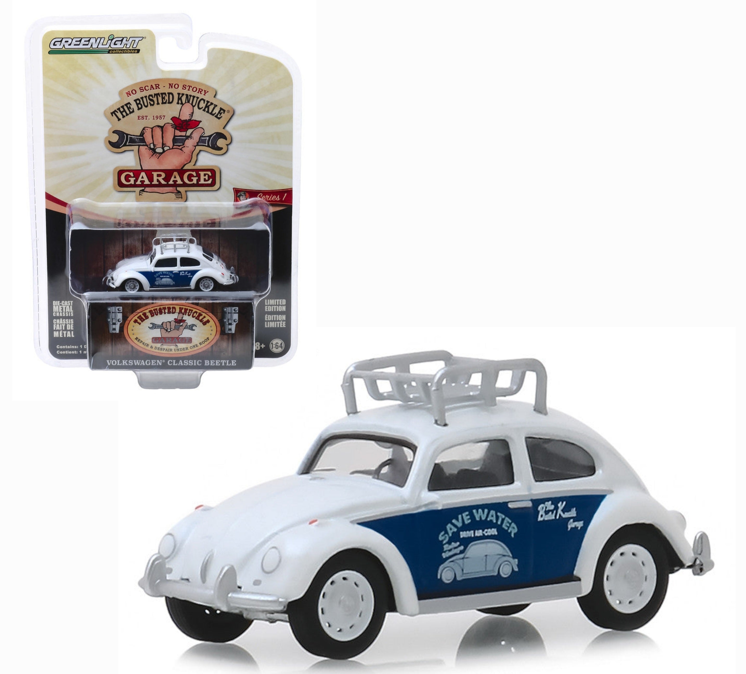 Classic Volkswagen Beetle with Roof Rack - Flat Four Specialists