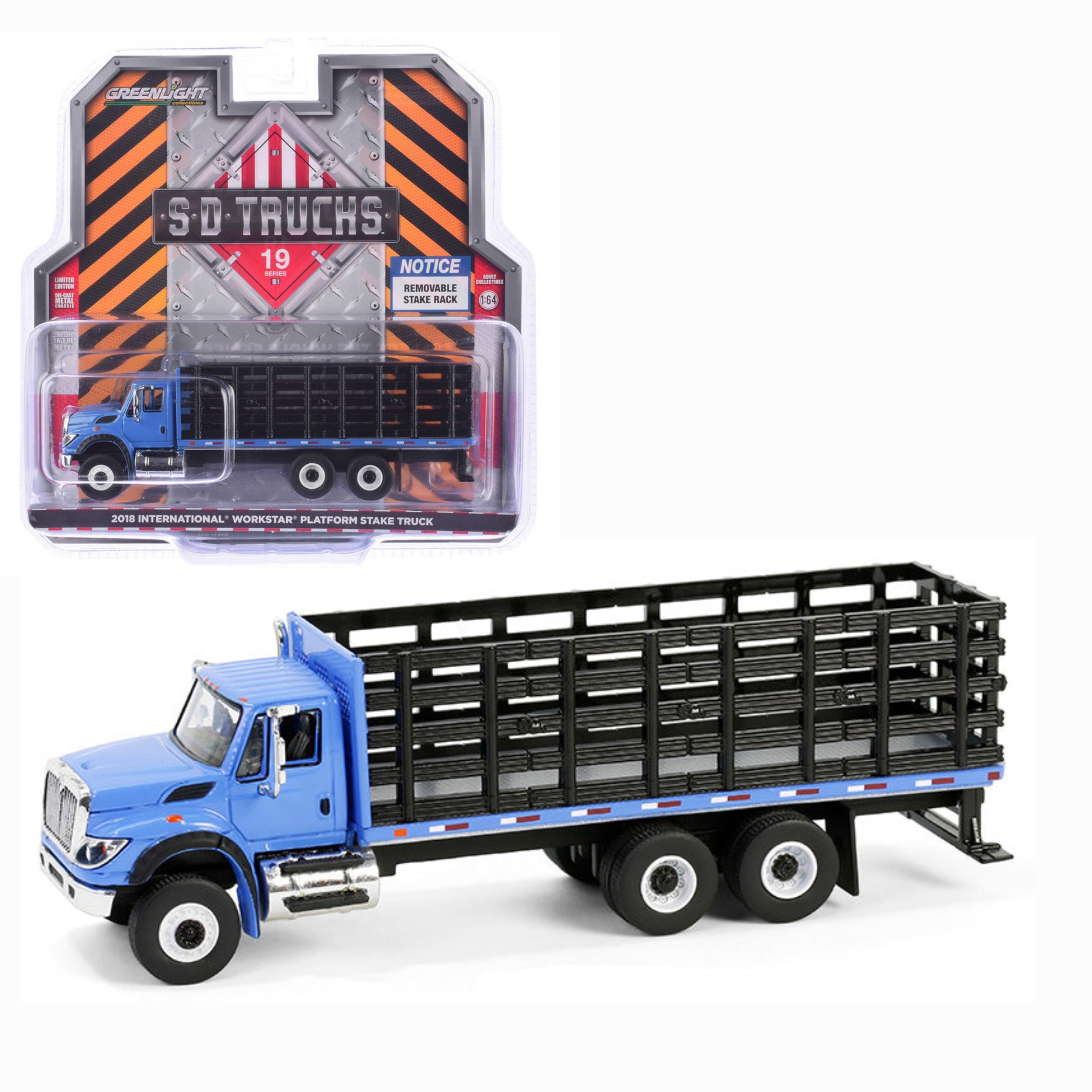 2018 International WorkStar Platform Stake in Blue (GL45190-B)