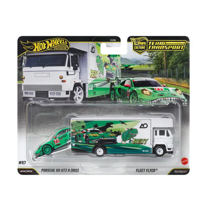 Hot Wheels Premium 1:64 Porsche 911 GT3 R 2023 « Rexy » avec camion de transport – Team Transport 2026 