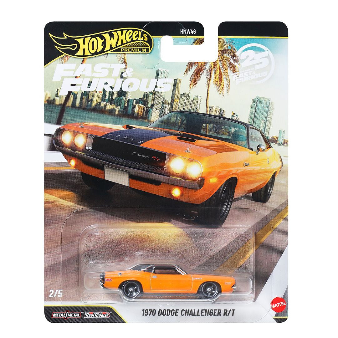2/5 Dodge Challenger R/T 1970 Hot Wheels 1:64 - Fast &amp; Furious - JHW64