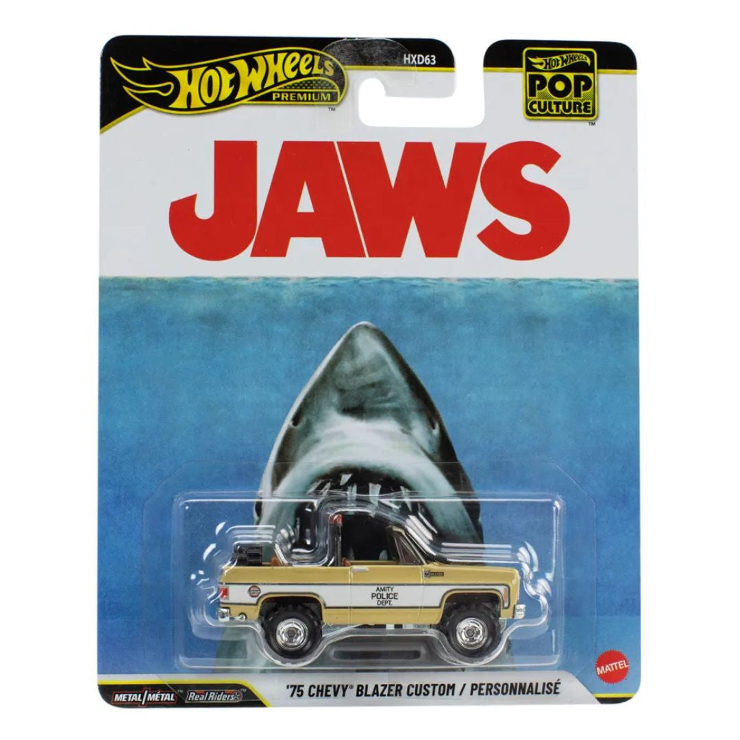 Hot Wheels Premium 1:64 Chevrolet Blazer Custom 1975 – JAWS – Pop Culture T Case 2026 JHX03