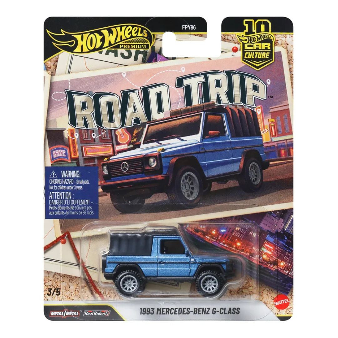 Hot Wheels Car Culture 1:64 1993 Mercedes-Benz G-Class – 10th Anniversary 2026 Road Trip JKF38