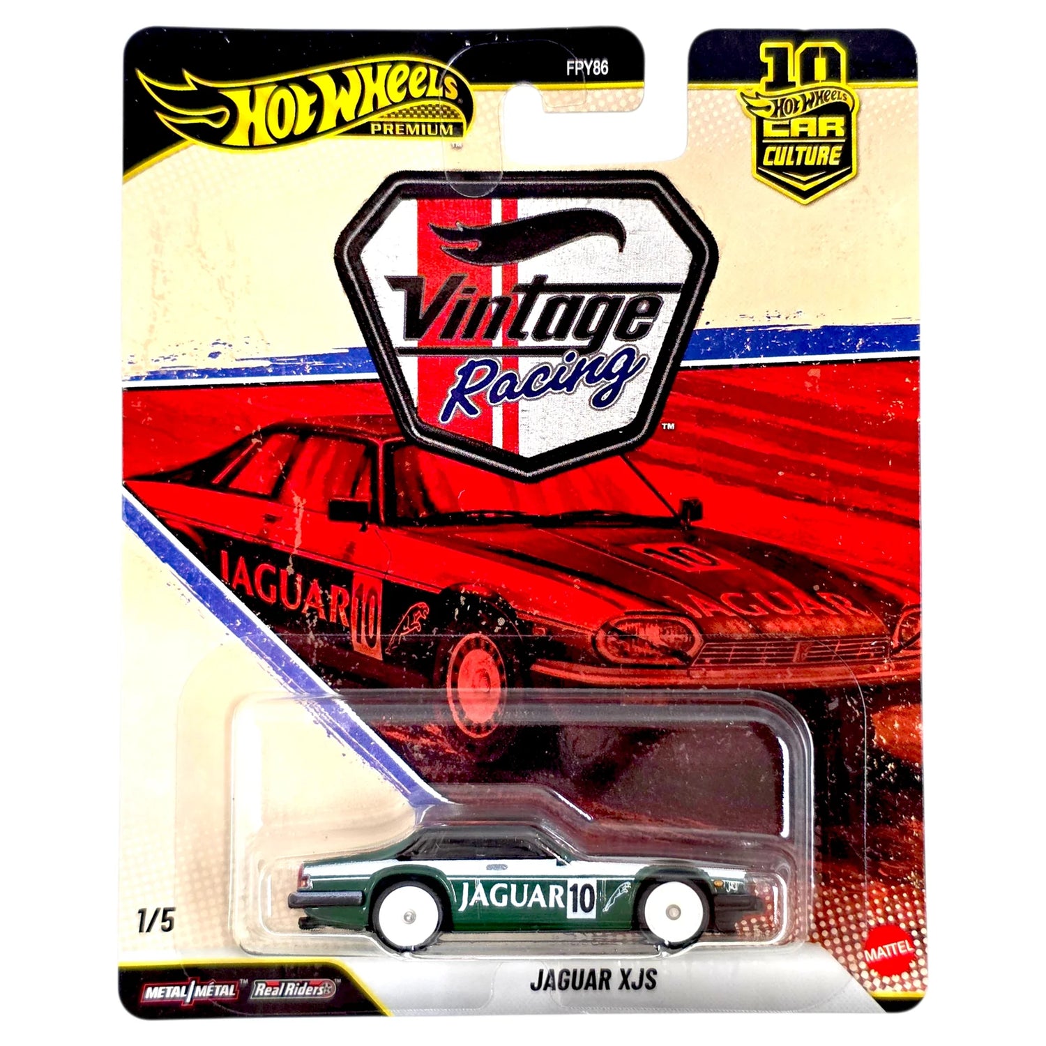1/5 Jaguar XJS - Hot Wheels 1:64 Car Culture 2026 T Case Vintage Racing Assortiment - JKF02
