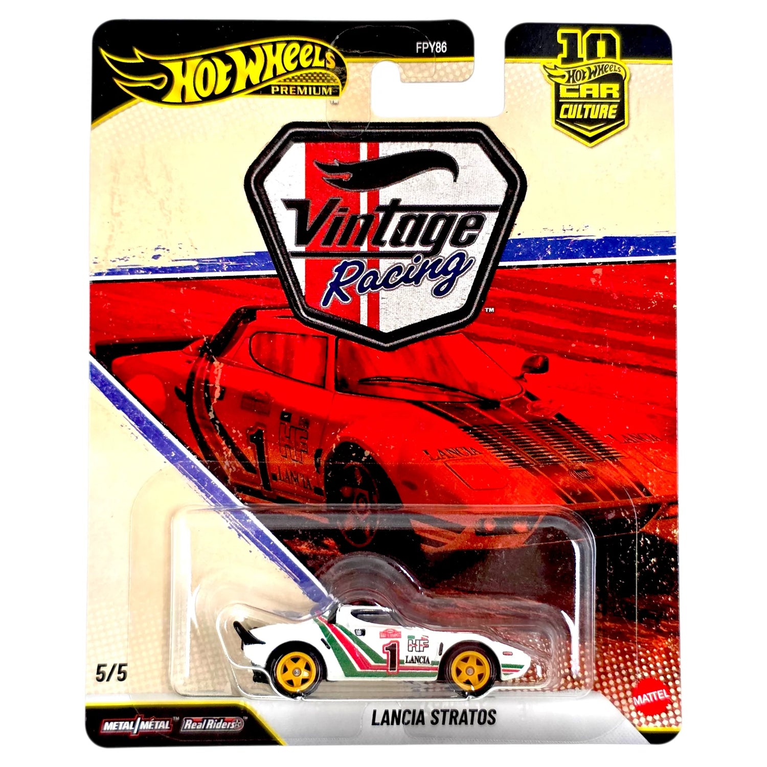 5/5 Lancia Stratos - Hot Wheels 1:64 Car Culture 2026 T Case Vintage Racing Assortiment - JKF26