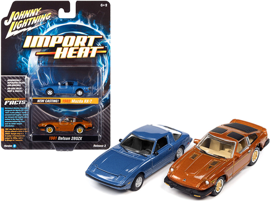 Johnny Lightning Import Heat Twin Pack Mazda RX-7 &amp; Datsun 280ZX