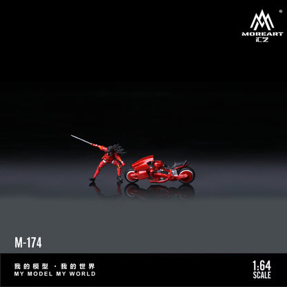 MoreArt 1/64 - Red Cyber Swordsman Motorcycle - MO222174