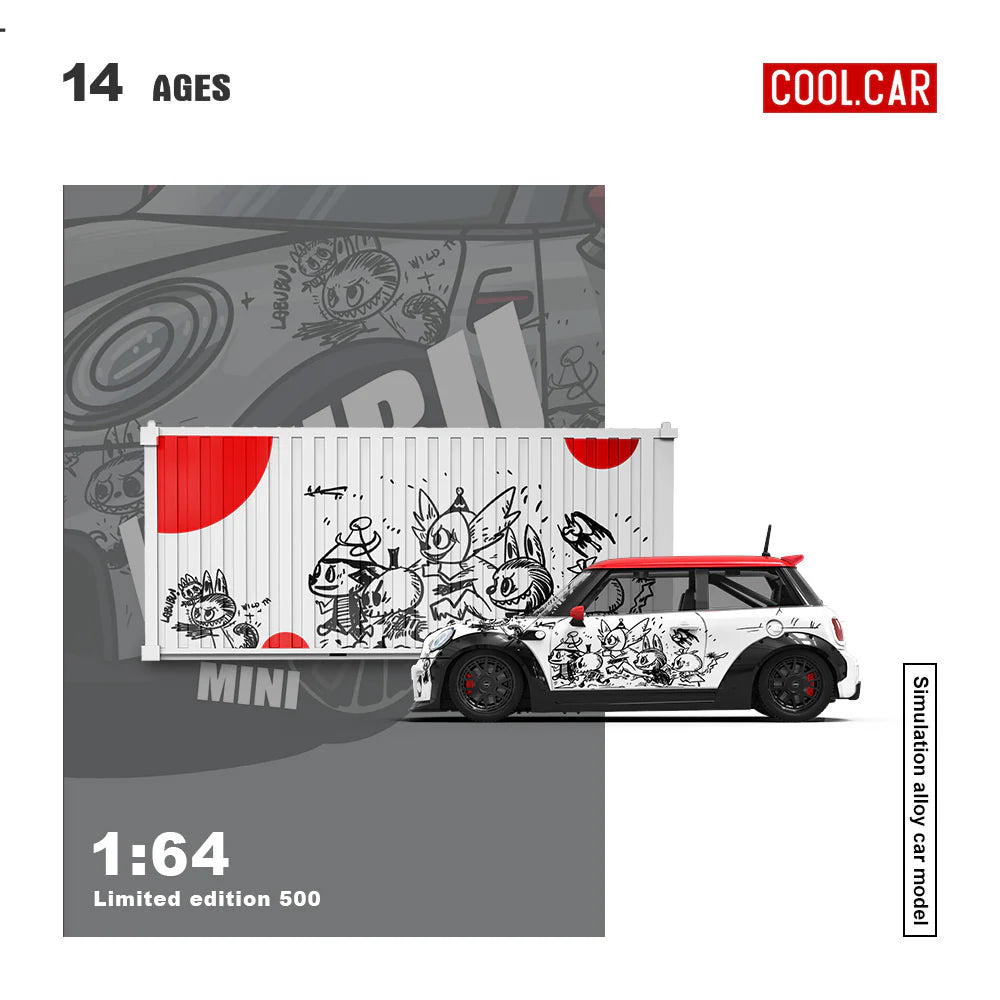 CoolCar 1:64-BMW Mini Cooper w/Container -LUBUBU  CC643641-2