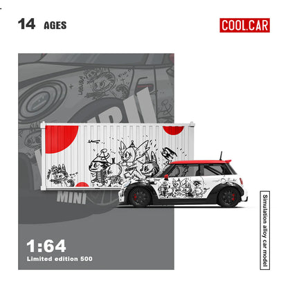 CoolCar 1:64-BMW Mini Cooper w/Container -LUBUBU  CC643641-2