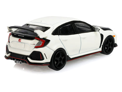 2018 Honda Civic Type R FK8 Championship White with Custom Wheels and Carbon Hood Tokyo Torque Series 10 GreenLight 1:64 – GL235110-F