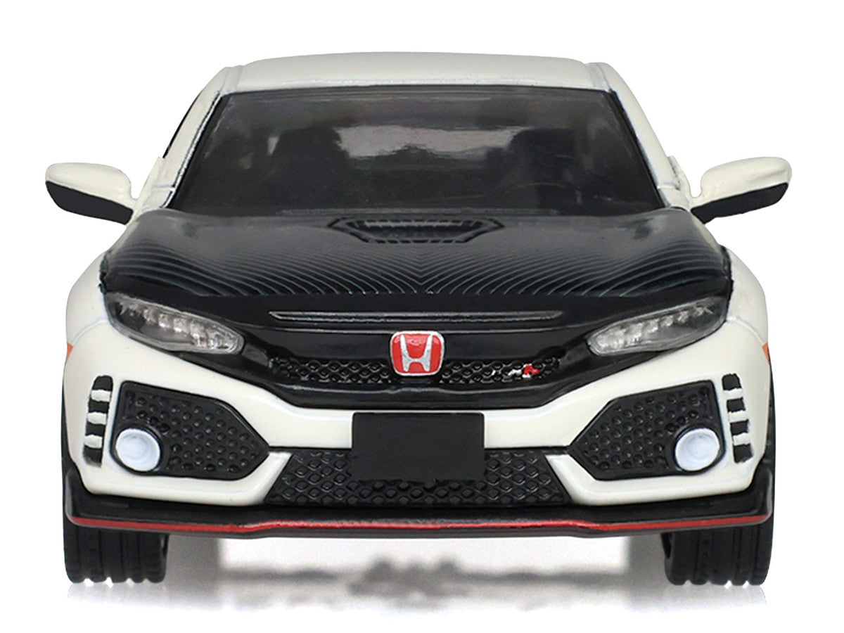 2018 Honda Civic Type R FK8 Championship White with Custom Wheels and Carbon Hood Tokyo Torque Series 10 GreenLight 1:64 – GL235110-F