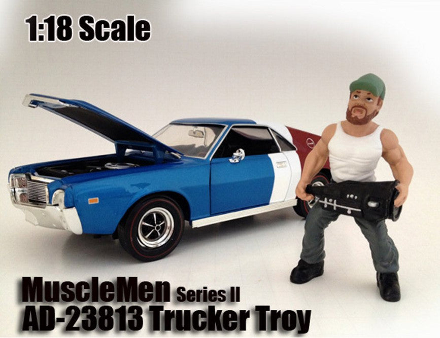 Trucker Troy Figure White - American Diorama 1:18 Musclemen Series II - AD-23813