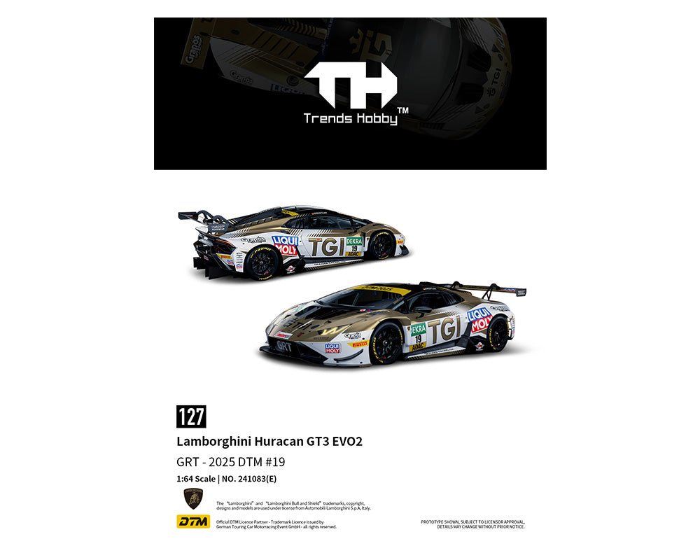 (PRE-ORDER 2026) Trends Hobby 1/64-Lamborghini Huracan GT3 EVO2 – DTM 2025 