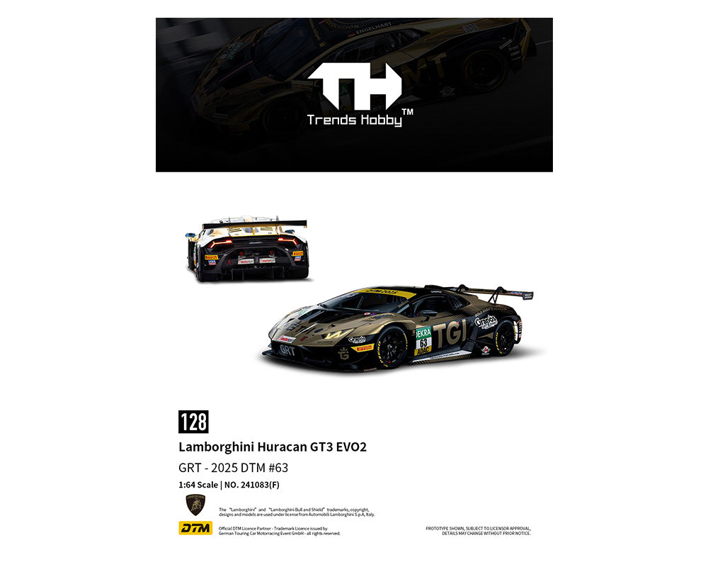 (PRE-ORDER 2026) Trends Hobby 1/64-Lamborghini Huracan GT3 EVO2 – DTM 2025 