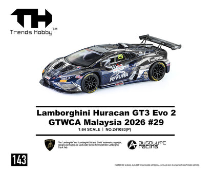(PRE-ORDER 2026) Lamborghini Huracan GT3 EVO GTWCA Malaysia 