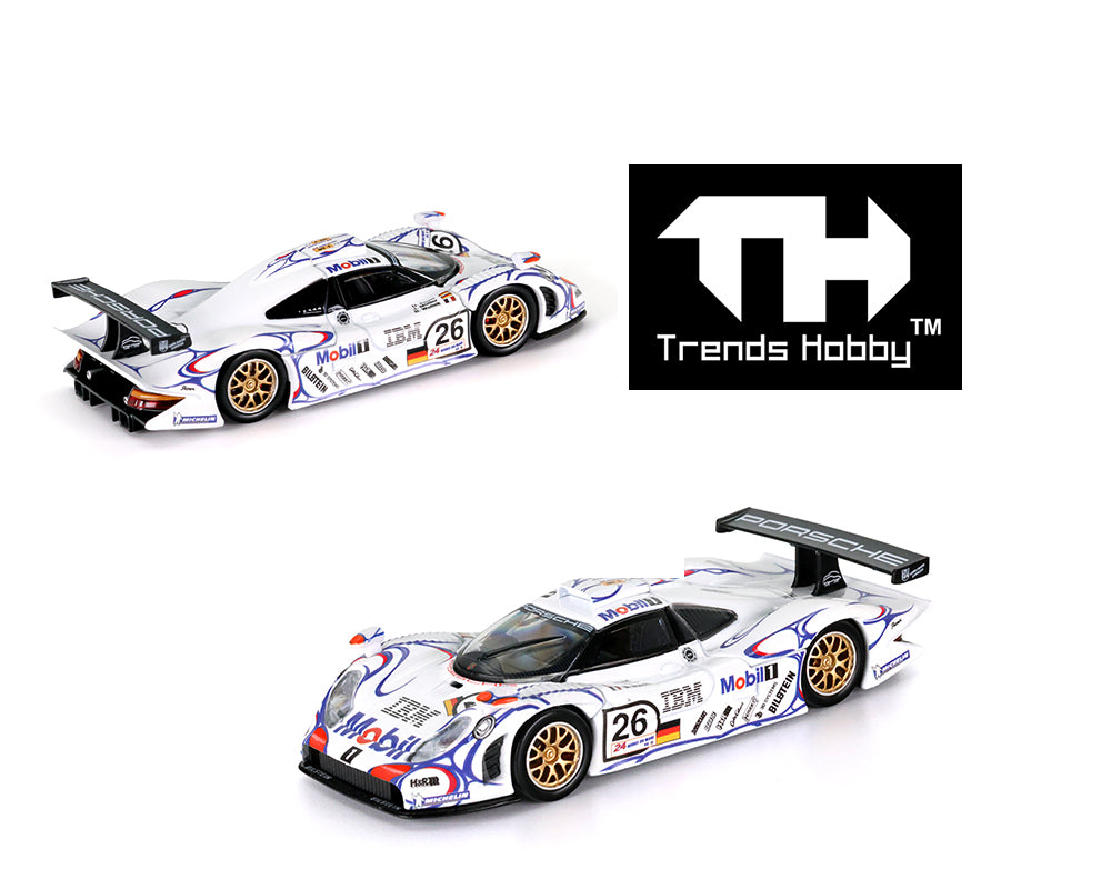 (PRE-ORDER 2026) Trends Hobby 1/64-Porsche 911 GT1 Mobil 1 Le Mans 1998 (241085-B)