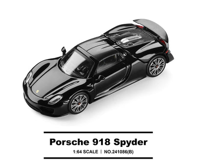 (PRE-ORDER 2026) Trends Hobby 1/64-Porsche 918 Spyder – Black 241086-B