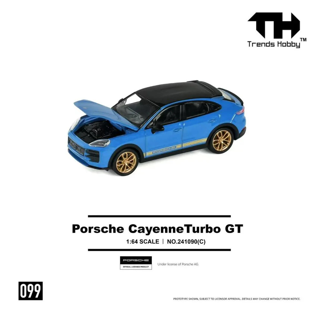 Trends Hobby 1/64-Porsche Cayenne Turbo GT Bblue 241090C