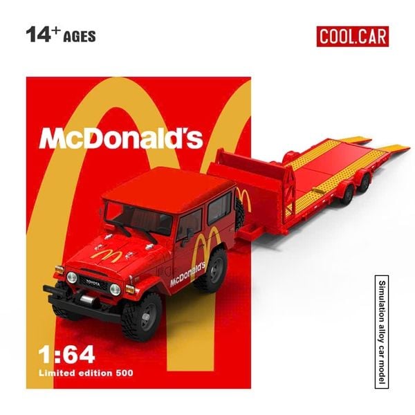 CoolCar 1:64- Toyota FJ40 &amp; Trailer McDonald&