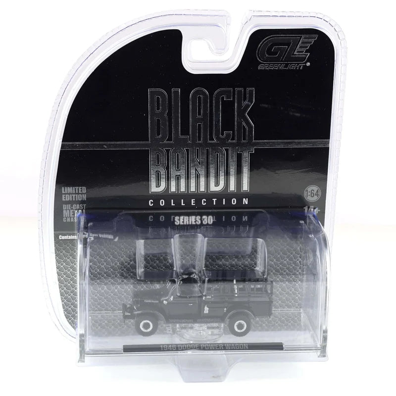 GreenLight 1:64 1946 Dodge Power Wagon Fire Truck Black – Black Bandit Series 30 – GL28170-C
