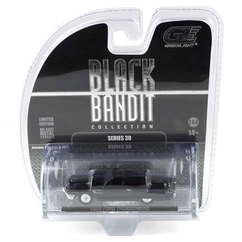 GreenLight 1:64 1965 Ford Thunderbird with Tonneau Cover Black – Black Bandit Series 30 – GL28170-E