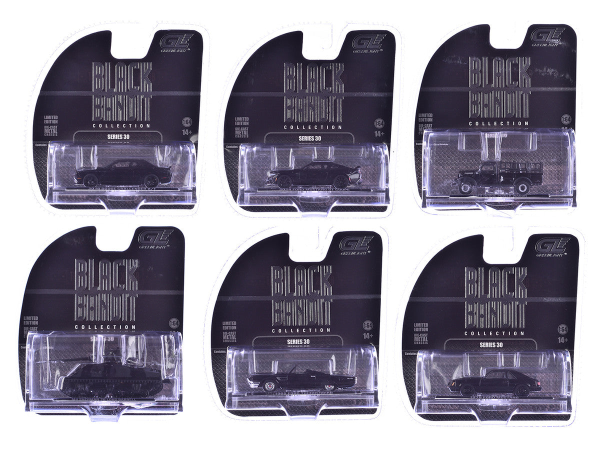 GreenLight 1:64 Black Bandit Series 30 – Ensemble de 6 Modèles – GL28170