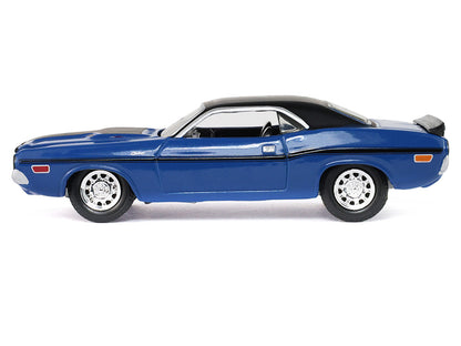 Dodge Challenger 1970 bleu avec toit noir America 250 Edition Anniversary Collection Series 18 GreenLight 1:64 – GL28180-A