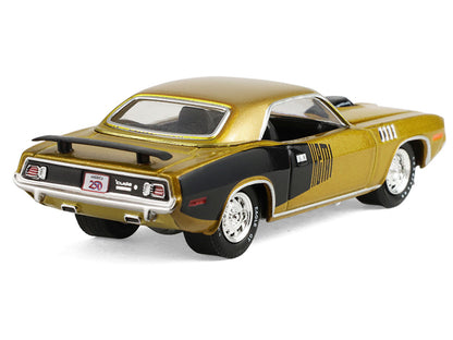 Plymouth Hemi ’Cuda 1971 or métallisé avec accents noirs America 250 Edition Anniversary Collection Series 18 GreenLight 1:64 – GL28180-D