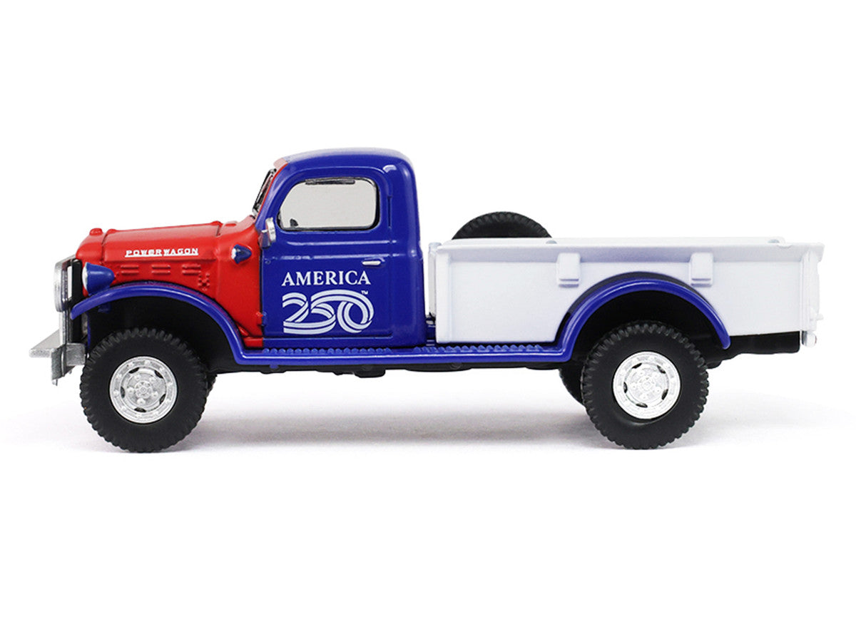 Dodge Power Wagon Pickup 1946 rouge, blanc et bleu America 250 Edition Anniversary Collection Series 18 GreenLight 1:64 – GL28180-E