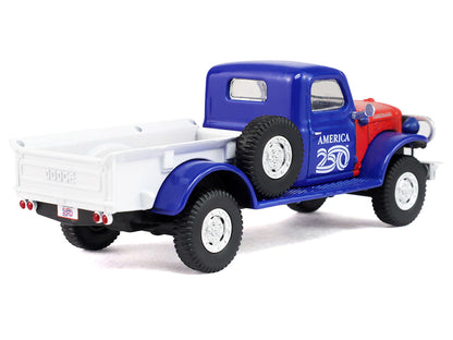 Dodge Power Wagon Pickup 1946 rouge, blanc et bleu America 250 Edition Anniversary Collection Series 18 GreenLight 1:64 – GL28180-E