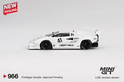 (2 par client-limit 2 per customer) Mini GT- Lamborghini Countach LB-WORKS White 2024 Tokyo Auto Salon MGT00966-L