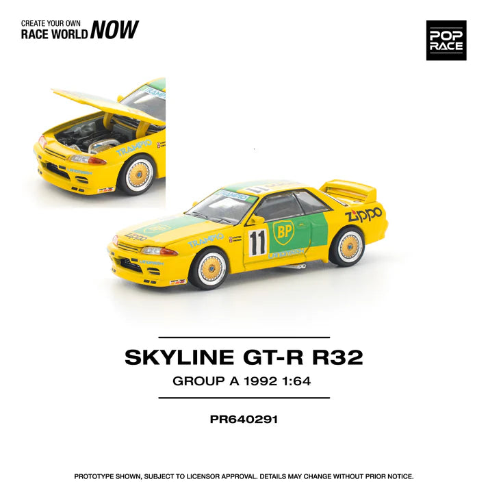 (PRE-ORDER 2026) POPRACE 1:64 Nissan GT-R R32 Group A 1992 PR640291