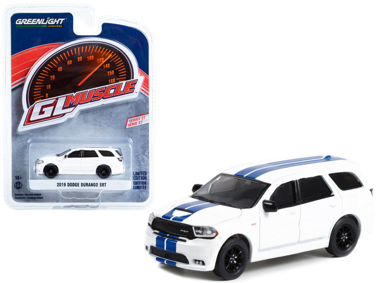 2019 Dodge Durango SRT White with Blue Stripes