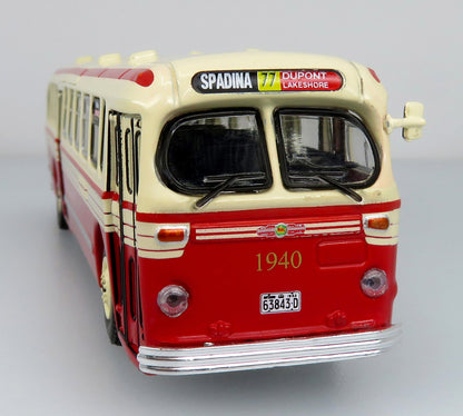 1952 CCF Brill CD-44 Transit Bus: TTC - Toronto Transit Commission-Destination: 77 Spadina -Dupont Lakeshore