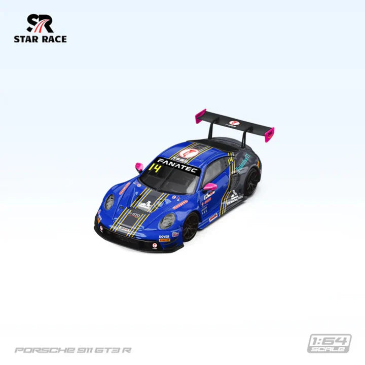 Porsche 911 GT3 R No 14 GT6 Racing bleu et noir 1:64 – Star Race SR64038
