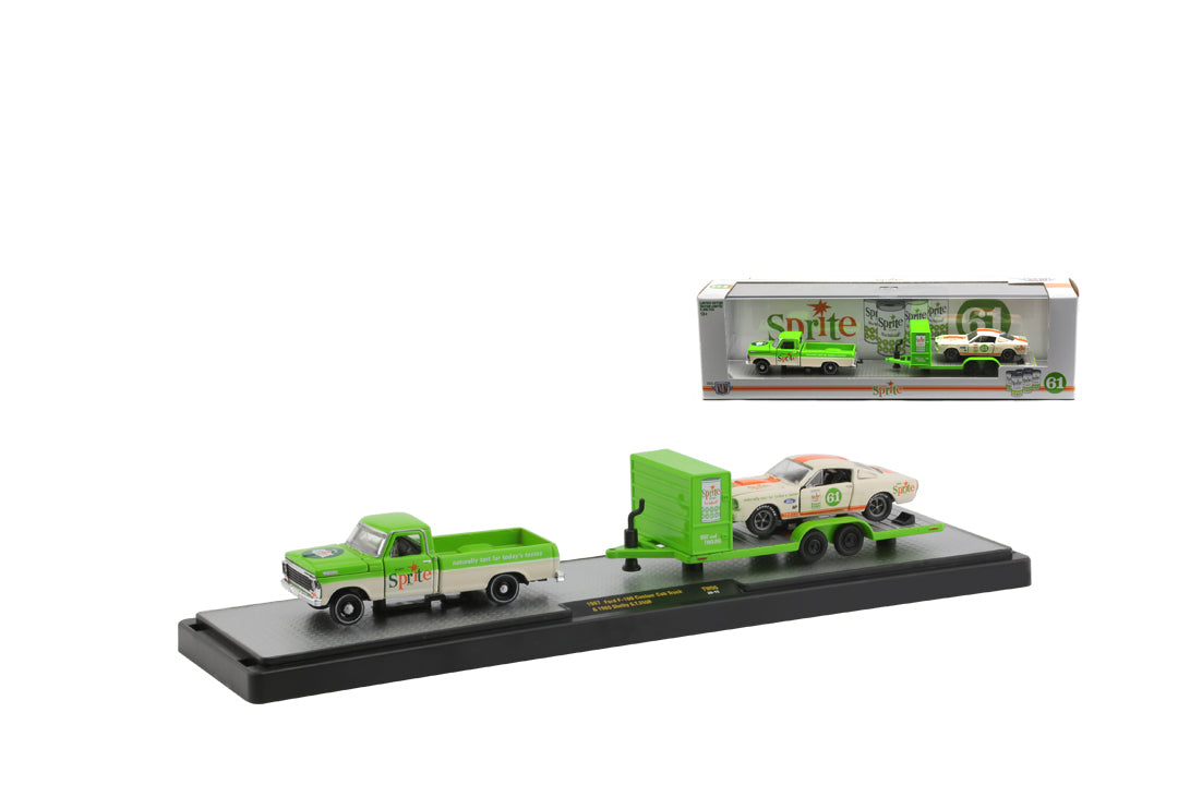 Fanta-1970 Ford C-600 Truck w-1964 Ford Econoline Gasser (M2 Machines Auto-Haulers 56000-TW06)