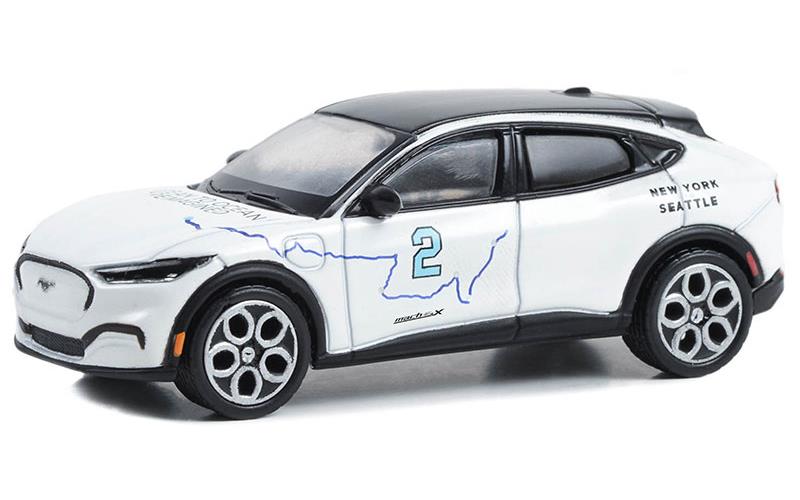 GreenLight 1:64 Ford Mustang Mach-E 2021 “Ocean to Ocean, Reimagined” New York to Seattle – Hobby Exclusive – GL30438