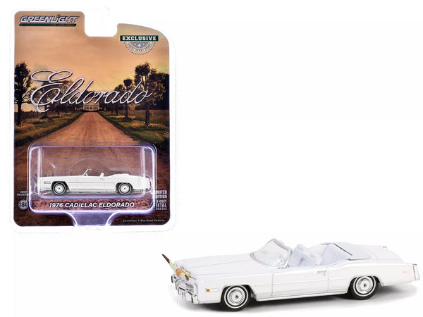 1976 Cadillac Eldorado Convertible White with Bull Horns