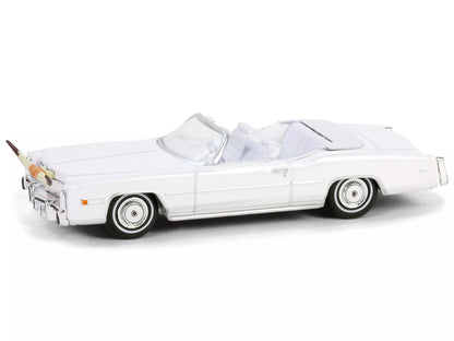 1976 Cadillac Eldorado Convertible White with Bull Horns Hood Ornament (Hobby Exclusive) (2 par client-2 per client)