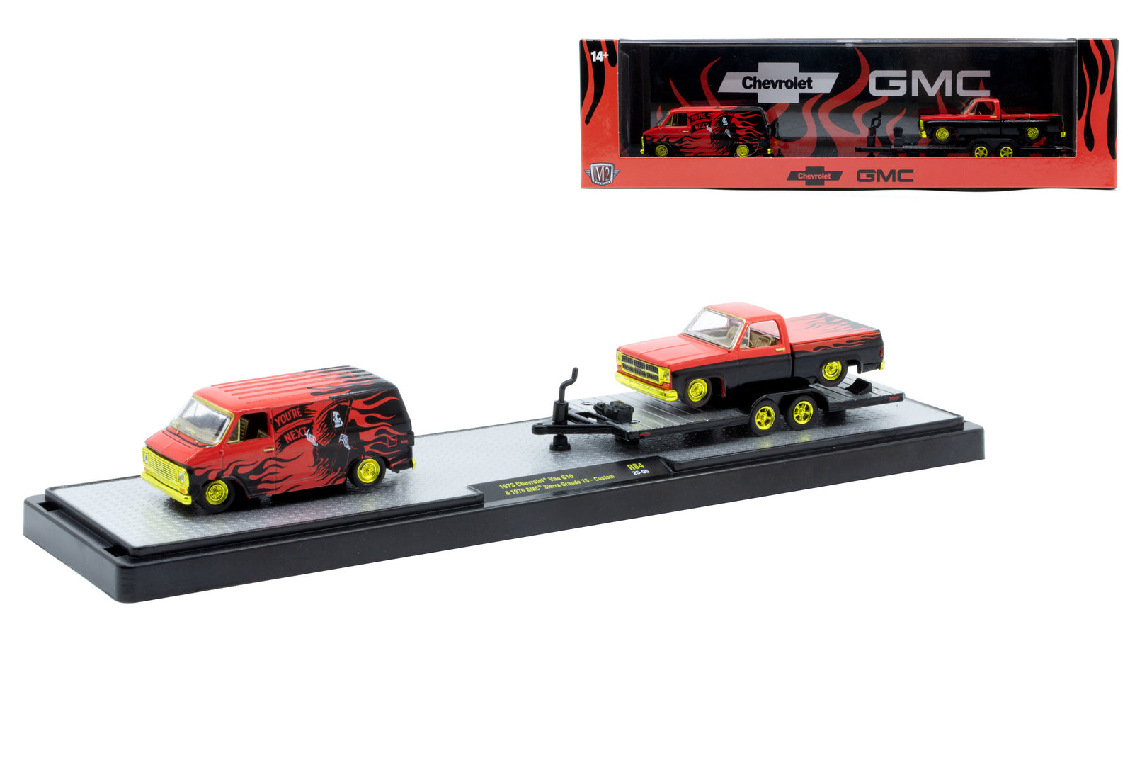 CHASE CARS-1973 Chevrolet Van G10 and 1976 GMC Sierra Grande 15 Custom-M2 MACHINES