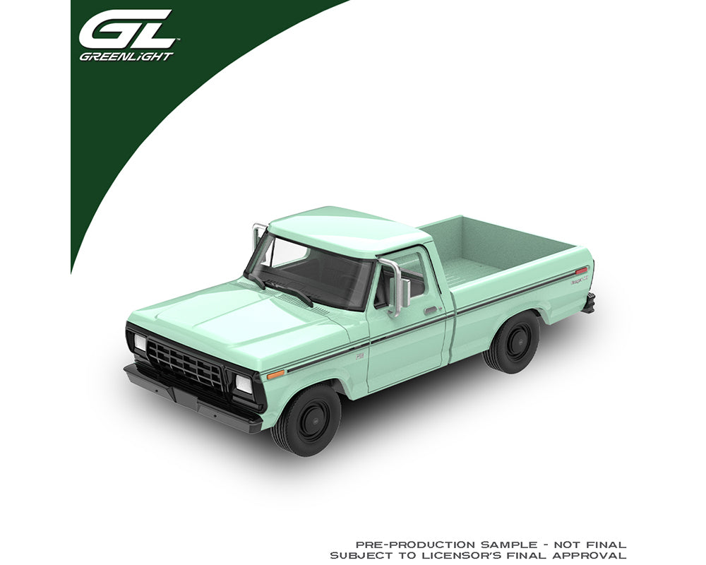 (PRE-ORDER 2026/2027) GreenLight 1:64 1979 Ford F-100 Ranger Pickup – Light Jade – Hobby Exclusive – Limited Edition GL30613