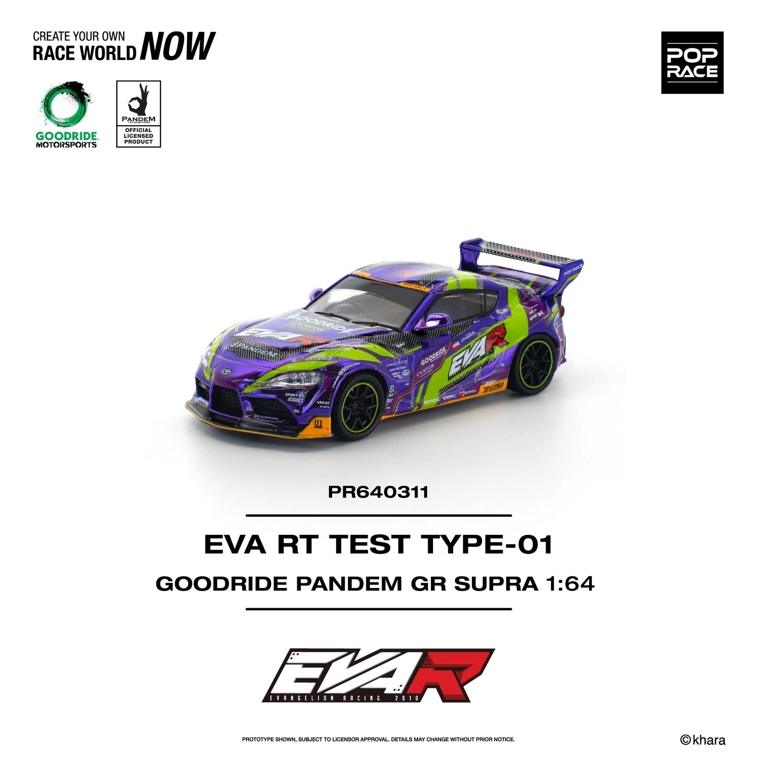 POPRACE 1:64 EVA RT TEST TYPE-01 Goodride PANDEM GR Supra – PR640311