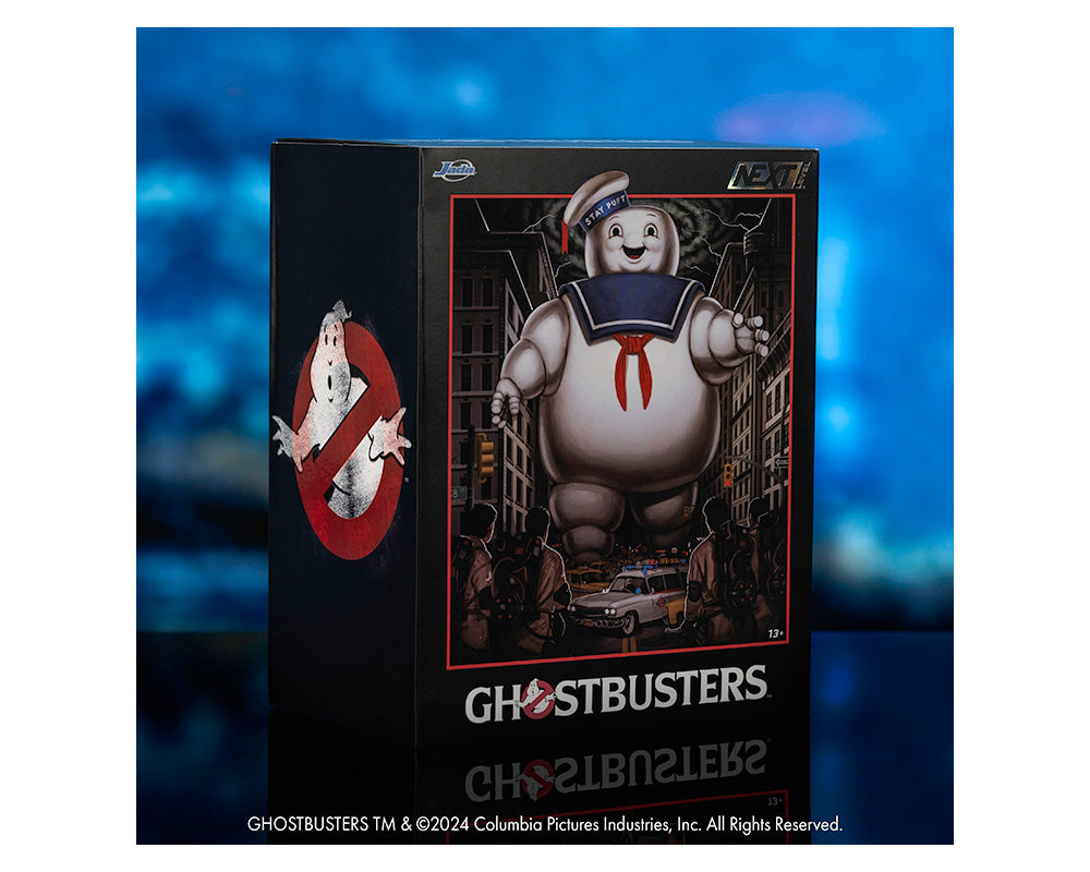 Jada Nano Hollywood Rides Ghostbusters – Figurine Stay Puft 6 po avec Ecto-1 1,65 po – Diorama – JD31441JA