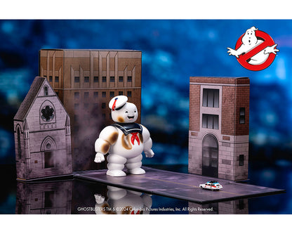 Jada Nano Hollywood Rides Ghostbusters – Figurine Stay Puft 6 po avec Ecto-1 1,65 po – Diorama – JD31441JA