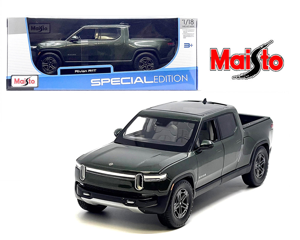 Maisto 1:18 Rivian R1T Pick Up – Vert métallisé – Special Edition – 31466GRN