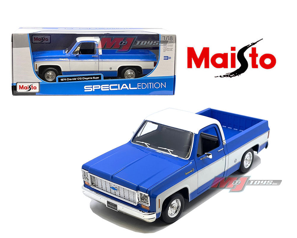 (PRE-ORDER 2025) 1974 Chevrolet C10 Cheyenne Super – Blue White Two Tone – Special Edition