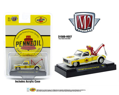 M2 Machines-Pennzoil-1975 GMC Sierra Grande 15 Tow Truck Safe 31500-HS57
