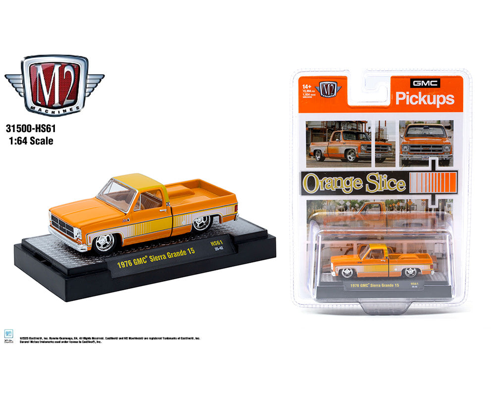 1976 GMC Sierra Grande “Orange Slice” -(M2 Machines-Hobby Exclusive) 31500-HS61