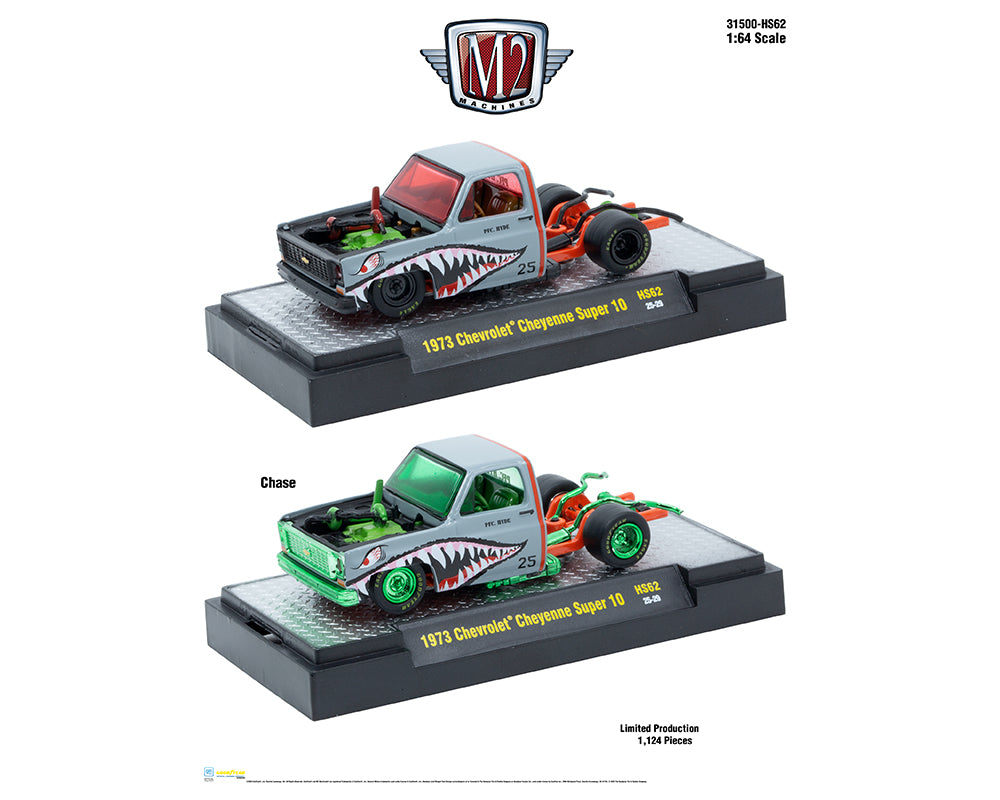 M2 Machines- 1973 Chevrolet Cheyenne Super 10 – “PFC. HYDE” Shark Face - 31500-HS62